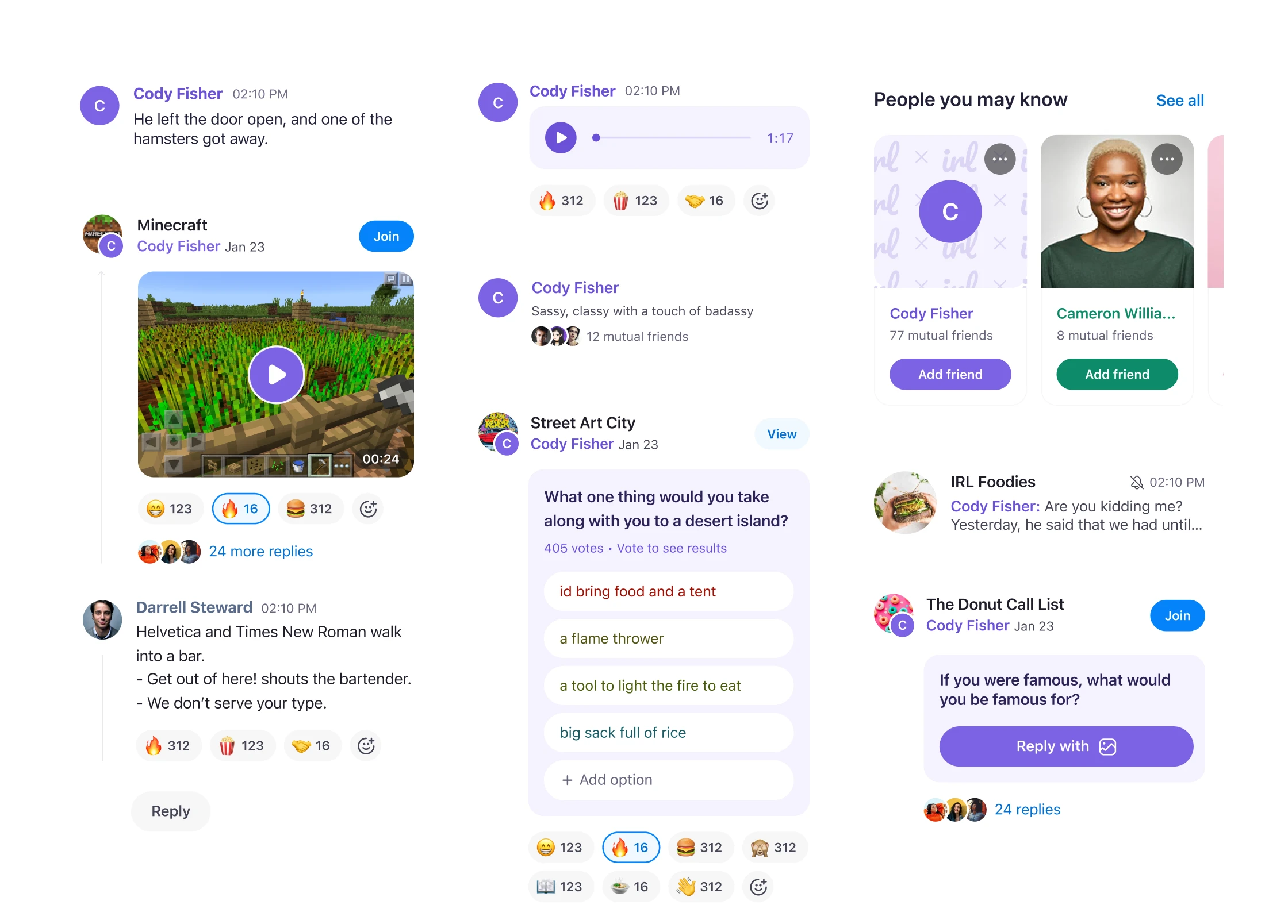 User-color token model applied across chat surfaces
